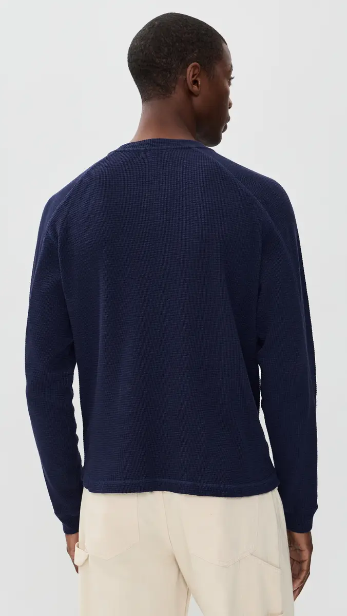 Alex Mill Waffle Henley Tee | Thumbnail 3 Alex Mill Waffle Henley Tee | Thumbnail 3