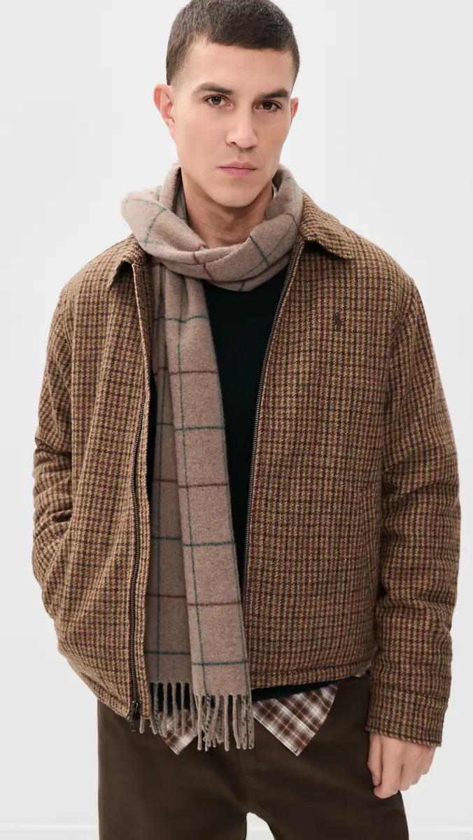 Polo Ralph Lauren Cashmere Blend Windowpane Scarf | Thumbnail 3 Polo Ralph Lauren Cashmere Blend Windowpane Scarf | Thumbnail 3