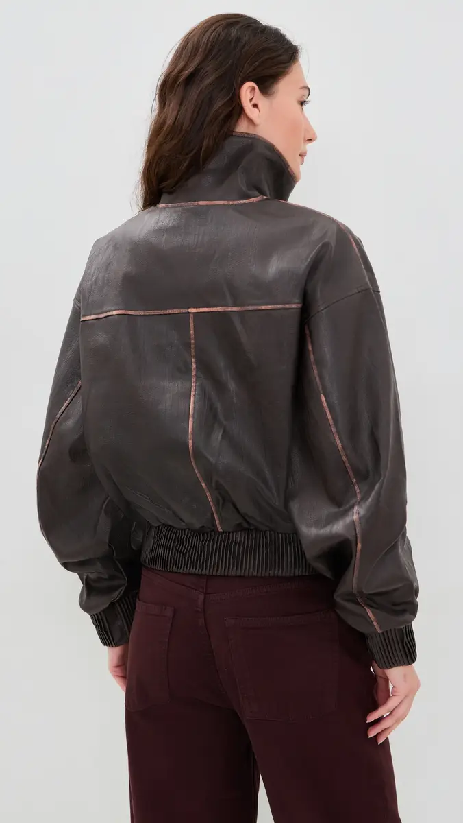 AFRM Cantini Faux Leather Bomber Jacket | Thumbnail 3 AFRM Cantini Faux Leather Bomber Jacket | Thumbnail 3