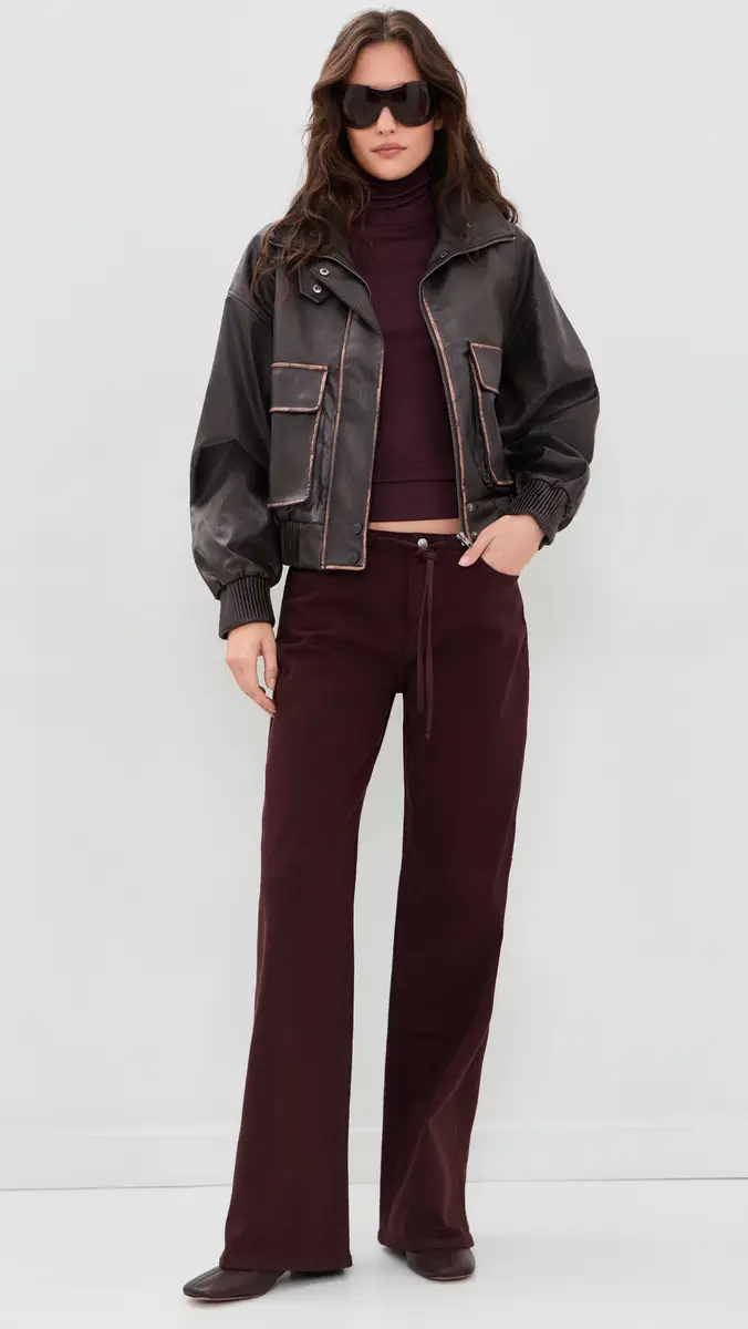 AFRM Cantini Faux Leather Bomber Jacket | Thumbnail 5 AFRM Cantini Faux Leather Bomber Jacket | Thumbnail 5