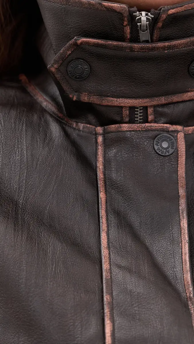AFRM Cantini Faux Leather Bomber Jacket | Thumbnail 6 AFRM Cantini Faux Leather Bomber Jacket | Thumbnail 6