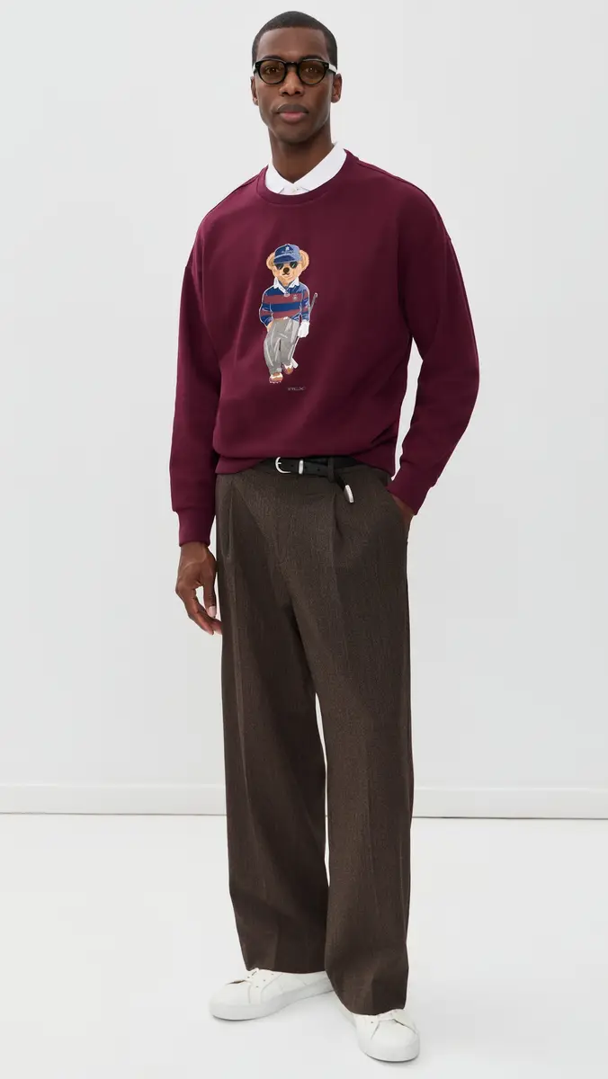 RLX Ralph Lauren Lightweight Magic Fleece Novelty Bear Sweatshirt | Thumbnail 5