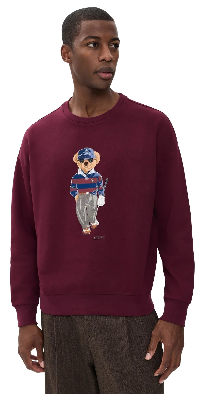 RLX Ralph Lauren Lightweight Magic Fleece Novelty Bear Sweatshirt