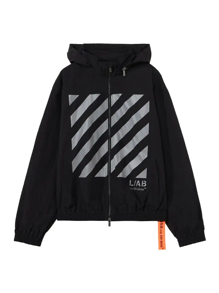 Off-White L/AB Reflective Diagonal Windbreaker Jacket