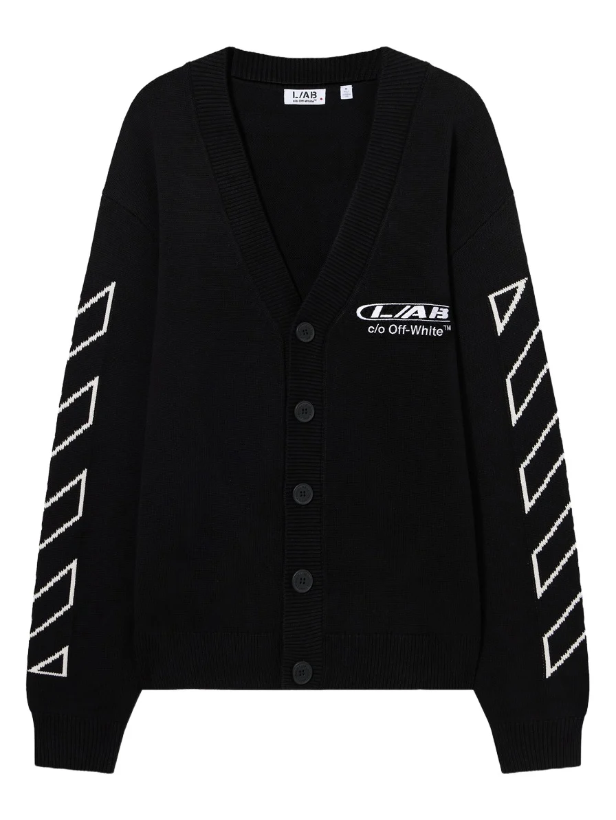 Off-White L/AB Off Active Diagonal Knit Cardigan