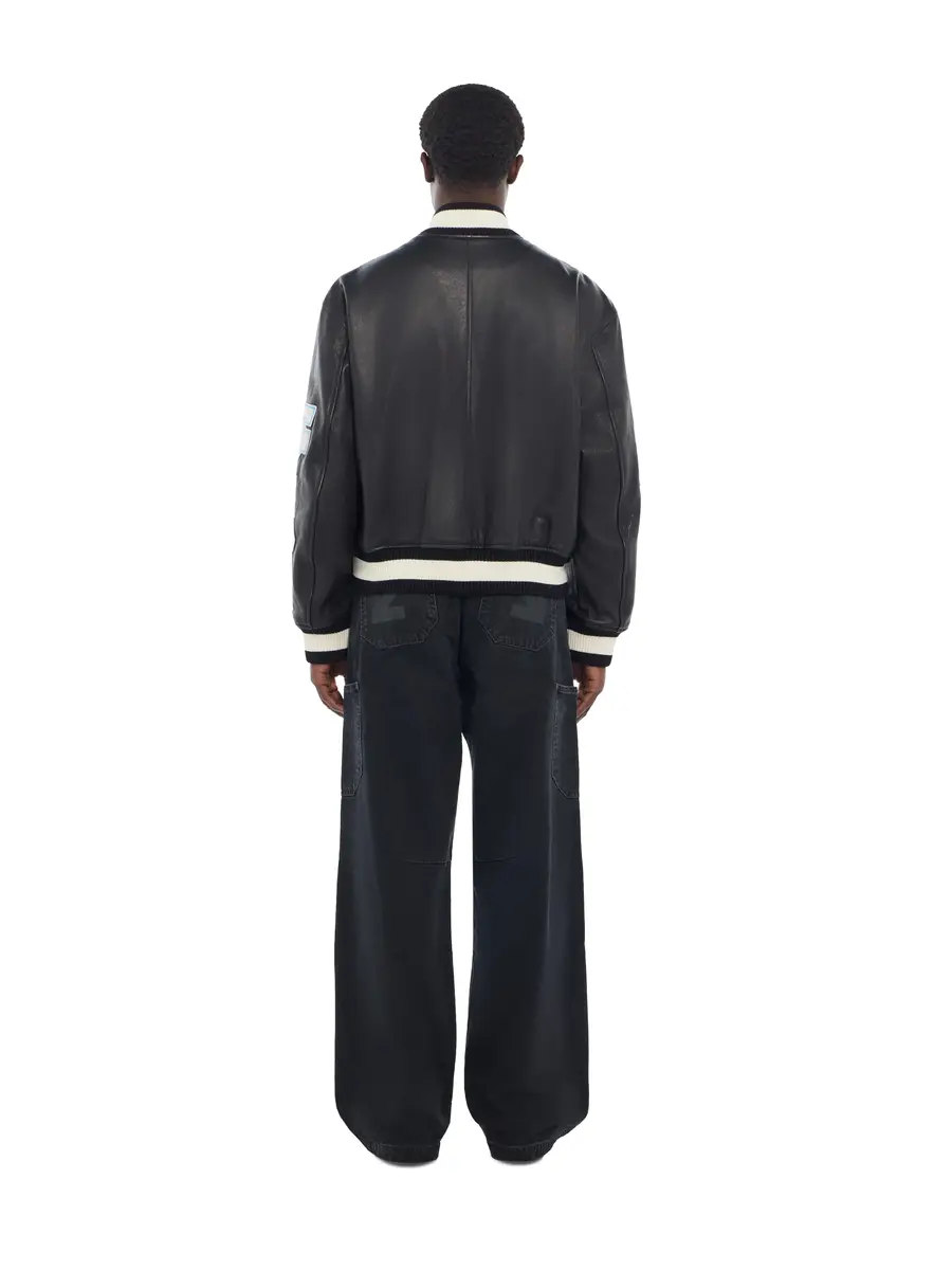 Off-White OG Patches Racing Leather Varsity Jacket | Thumbnail 4 Off-White OG Patches Racing Leather Varsity Jacket | Thumbnail 4