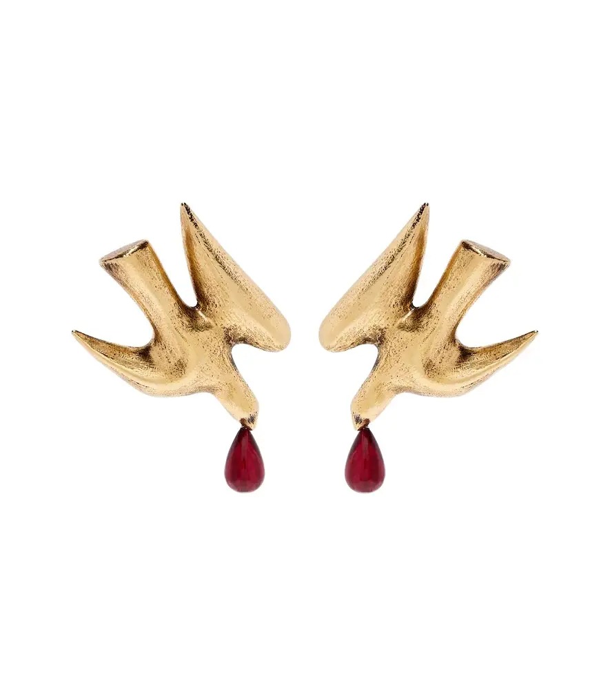 Dove embellished drop earrings Dove embellished drop earrings