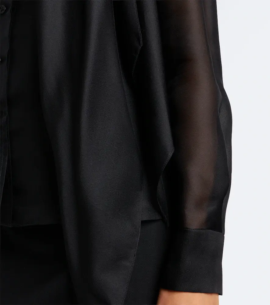 Carolina Herrera Tie-neck silk organza blouse | Thumbnail 3 Carolina Herrera Tie-neck silk organza blouse | Thumbnail 3