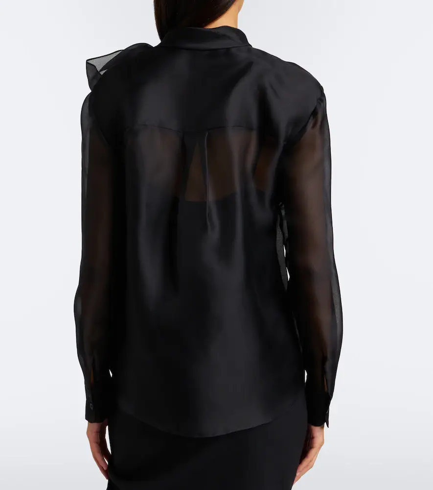 Carolina Herrera Tie-neck silk organza blouse | Thumbnail 4 Carolina Herrera Tie-neck silk organza blouse | Thumbnail 4