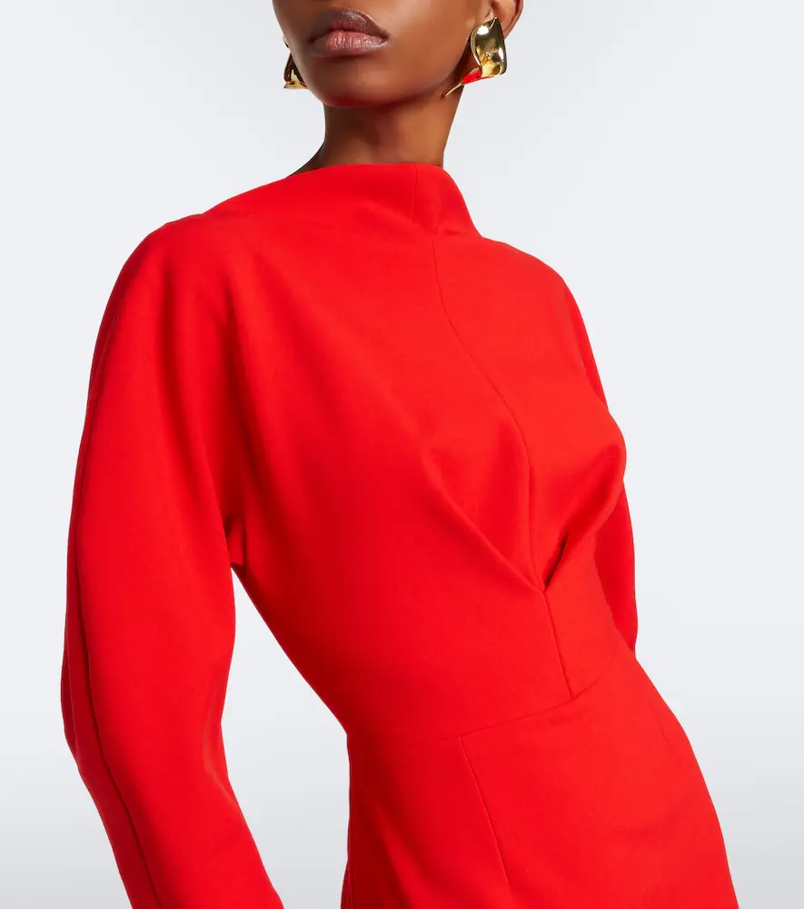 Carolina Herrera Draped wool-blend cocktail dress | Thumbnail 2 Carolina Herrera Draped wool-blend cocktail dress | Thumbnail 2
