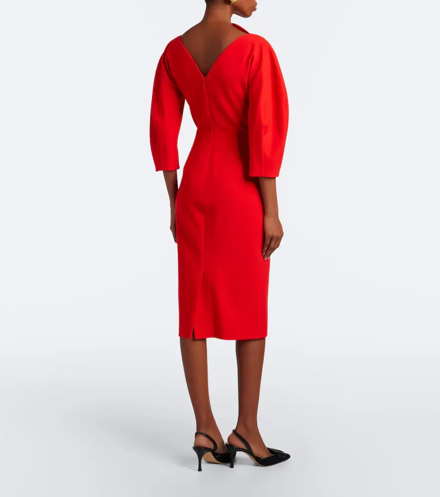 Carolina Herrera Draped wool-blend cocktail dress | Thumbnail 4 Carolina Herrera Draped wool-blend cocktail dress | Thumbnail 4