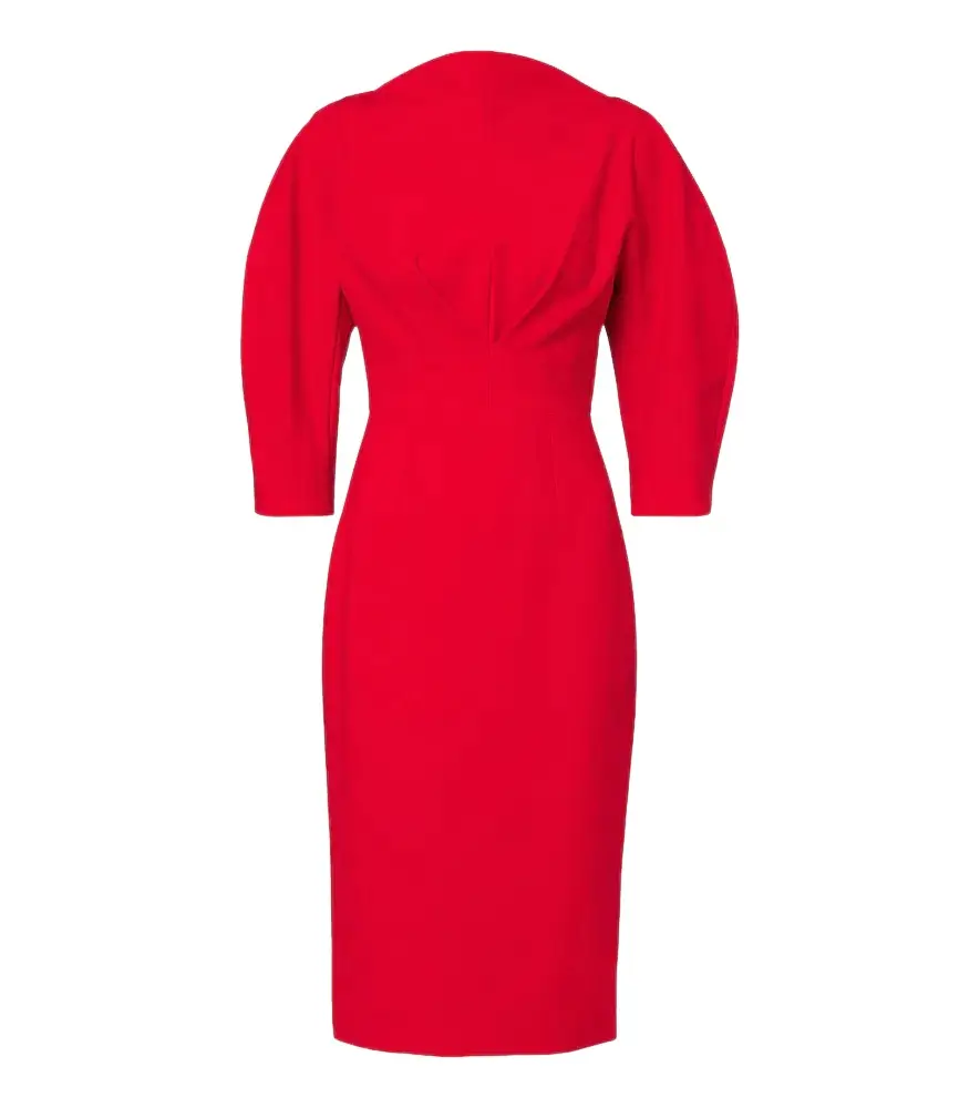 Draped wool-blend cocktail dress Draped wool-blend cocktail dress