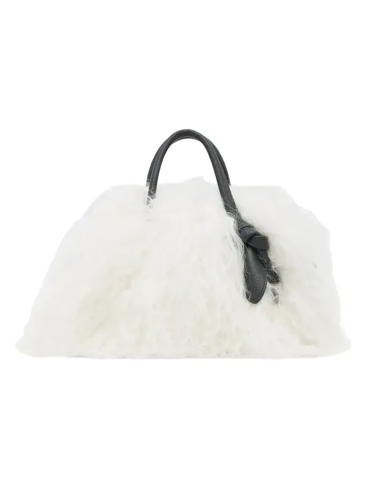 Jacquemus Turismo Small shearling bowling bag