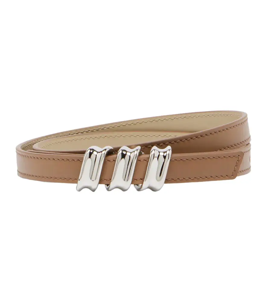 Coil leather belt Coil leather belt