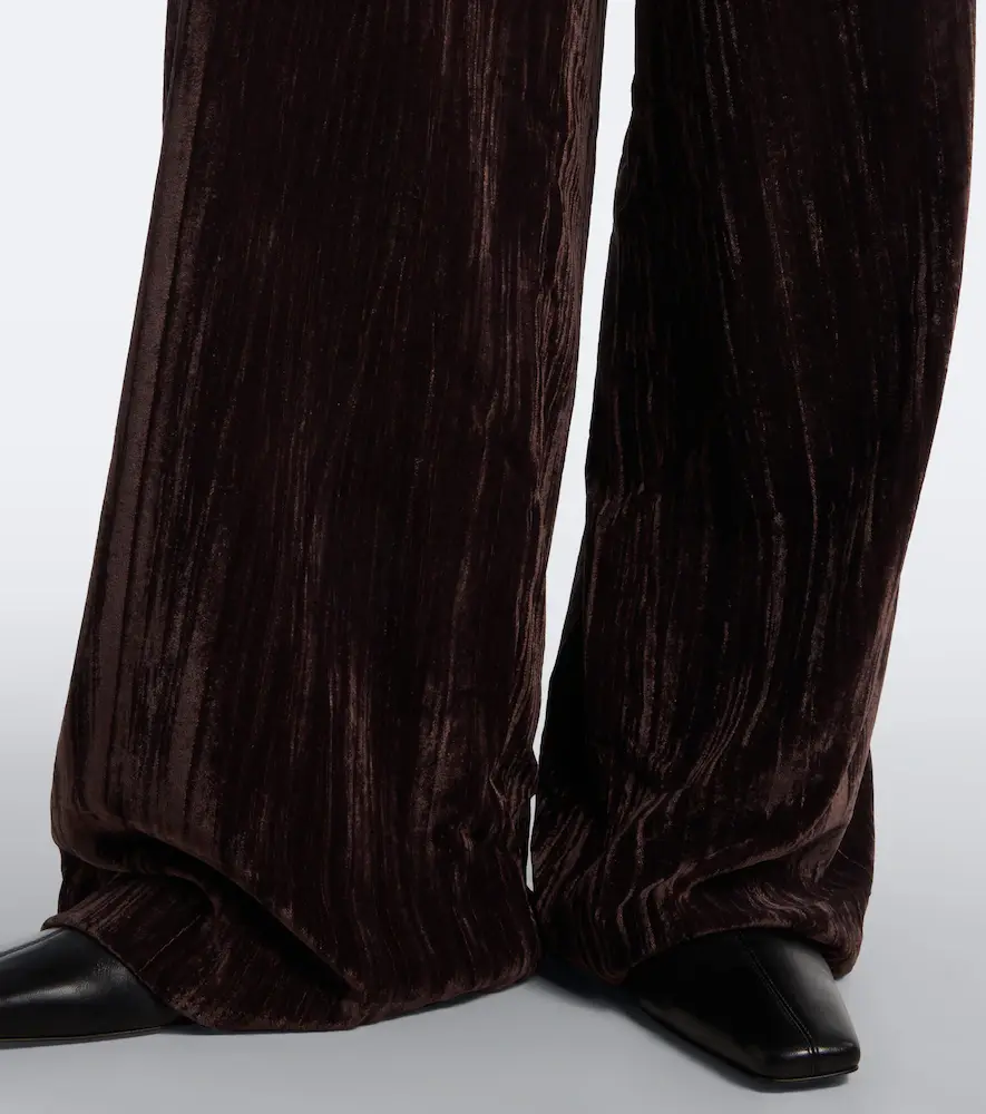 Proenza Schouler White Label Meadow velvet wide-leg pants | Thumbnail 4 Proenza Schouler White Label Meadow velvet wide-leg pants | Thumbnail 4