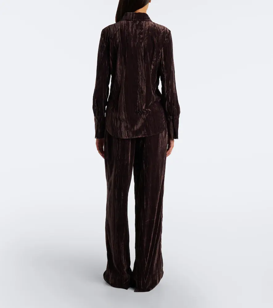 Proenza Schouler White Label Meadow velvet wide-leg pants | Thumbnail 5 Proenza Schouler White Label Meadow velvet wide-leg pants | Thumbnail 5