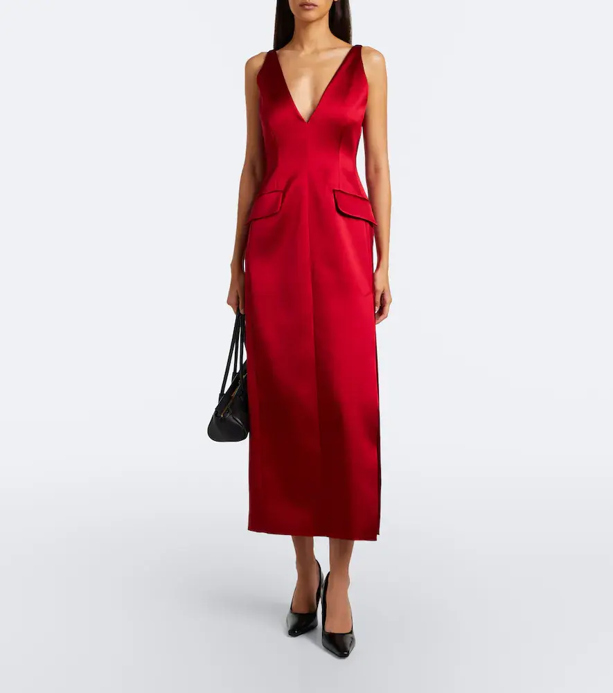Sportmax Satin midi dress | Thumbnail 4 Sportmax Satin midi dress | Thumbnail 4