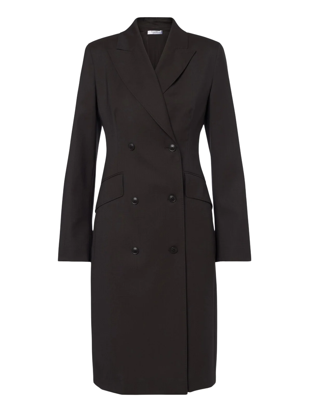Max Mara Double-breasted virgin wool blazer dress