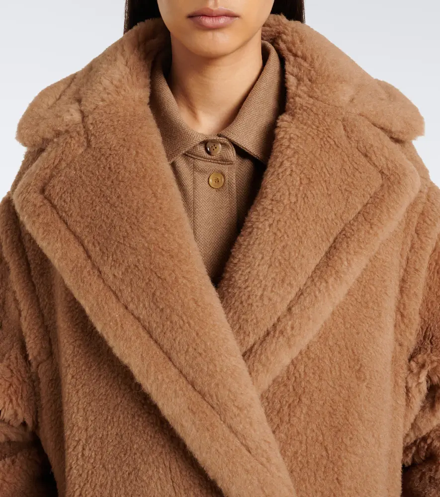 Max Mara Teddy Bear camel hair and silk peacoat | Thumbnail 3