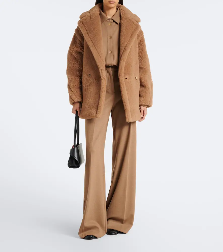 Max Mara Teddy Bear camel hair and silk peacoat | Thumbnail 6