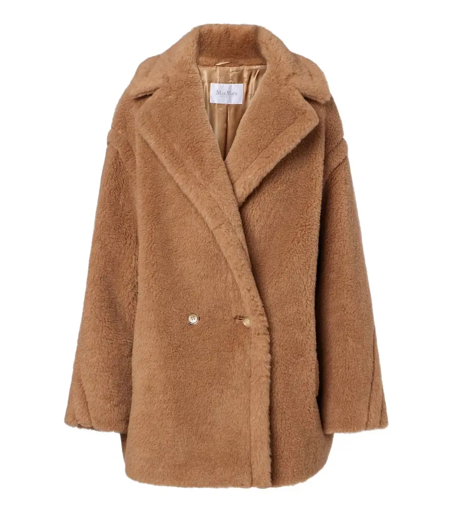 Max Mara Teddy Bear camel hair and silk peacoat