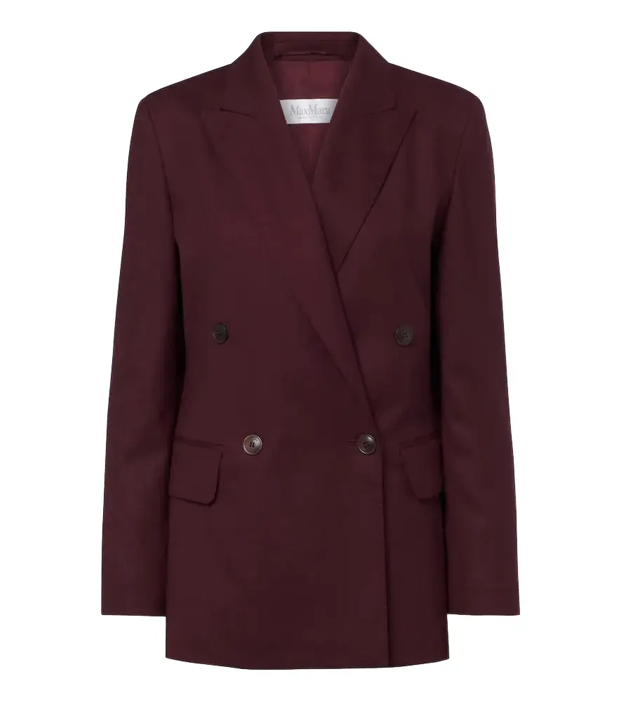 Double-breasted wool-blend blazer Double-breasted wool-blend blazer