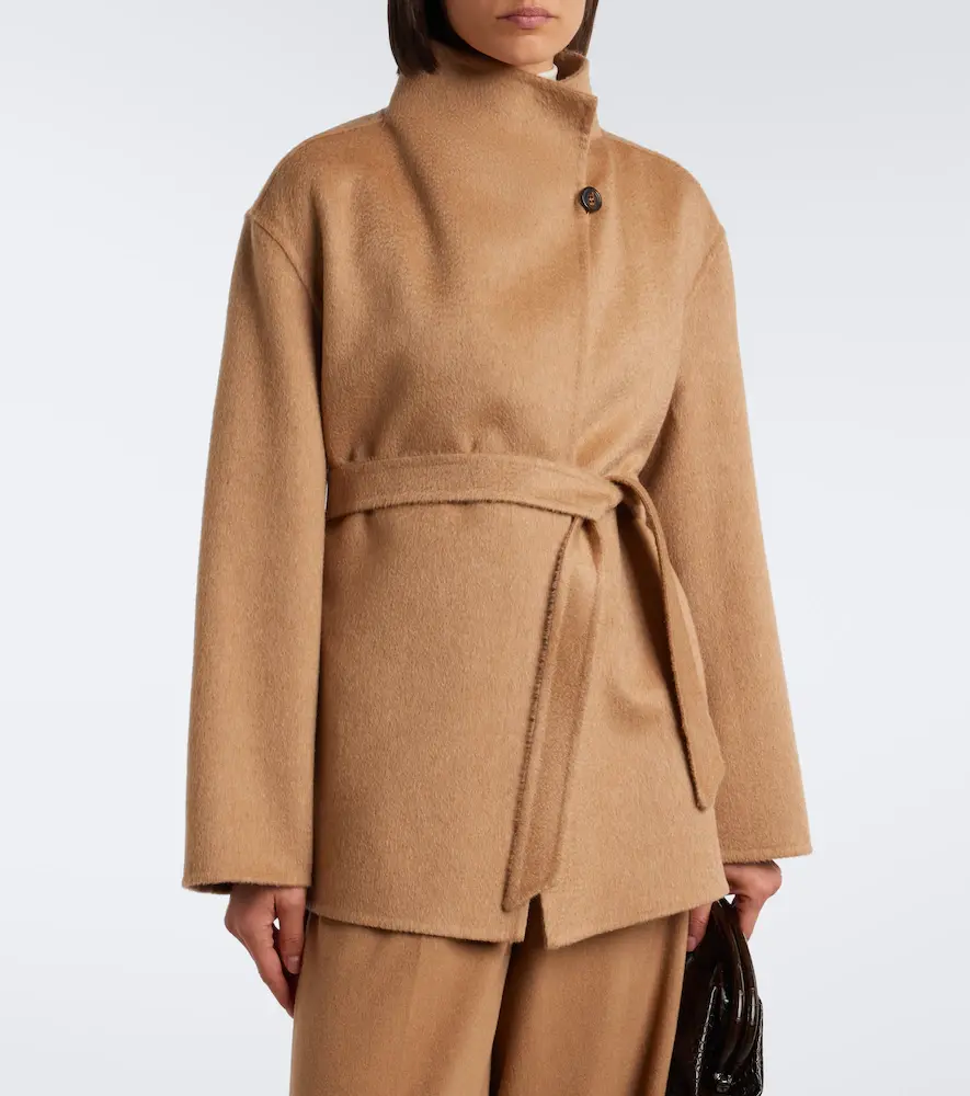 Max Mara Camel hair and mohair wrap coat | Thumbnail 2 Max Mara Camel hair and mohair wrap coat | Thumbnail 2