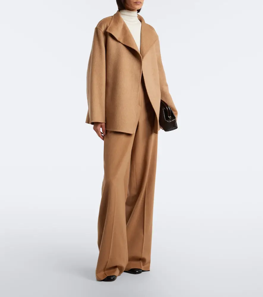 Max Mara Camel hair and mohair wrap coat | Thumbnail 4 Max Mara Camel hair and mohair wrap coat | Thumbnail 4