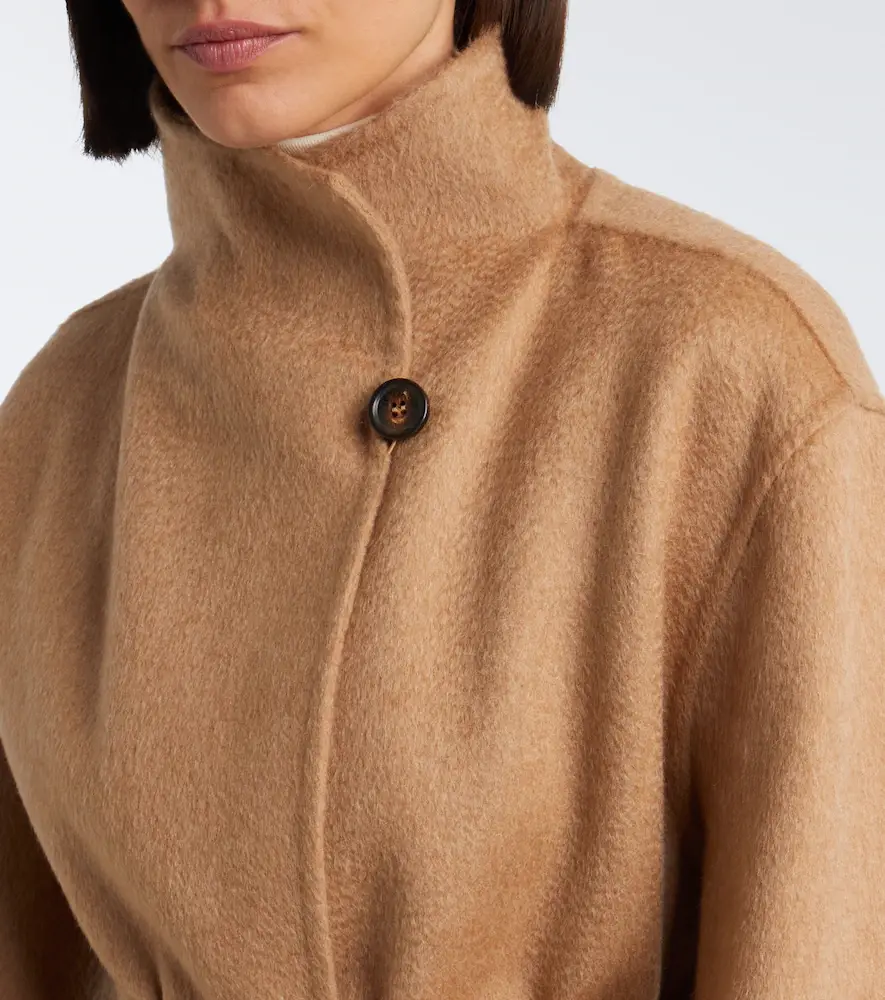 Max Mara Camel hair and mohair wrap coat | Thumbnail 6 Max Mara Camel hair and mohair wrap coat | Thumbnail 6