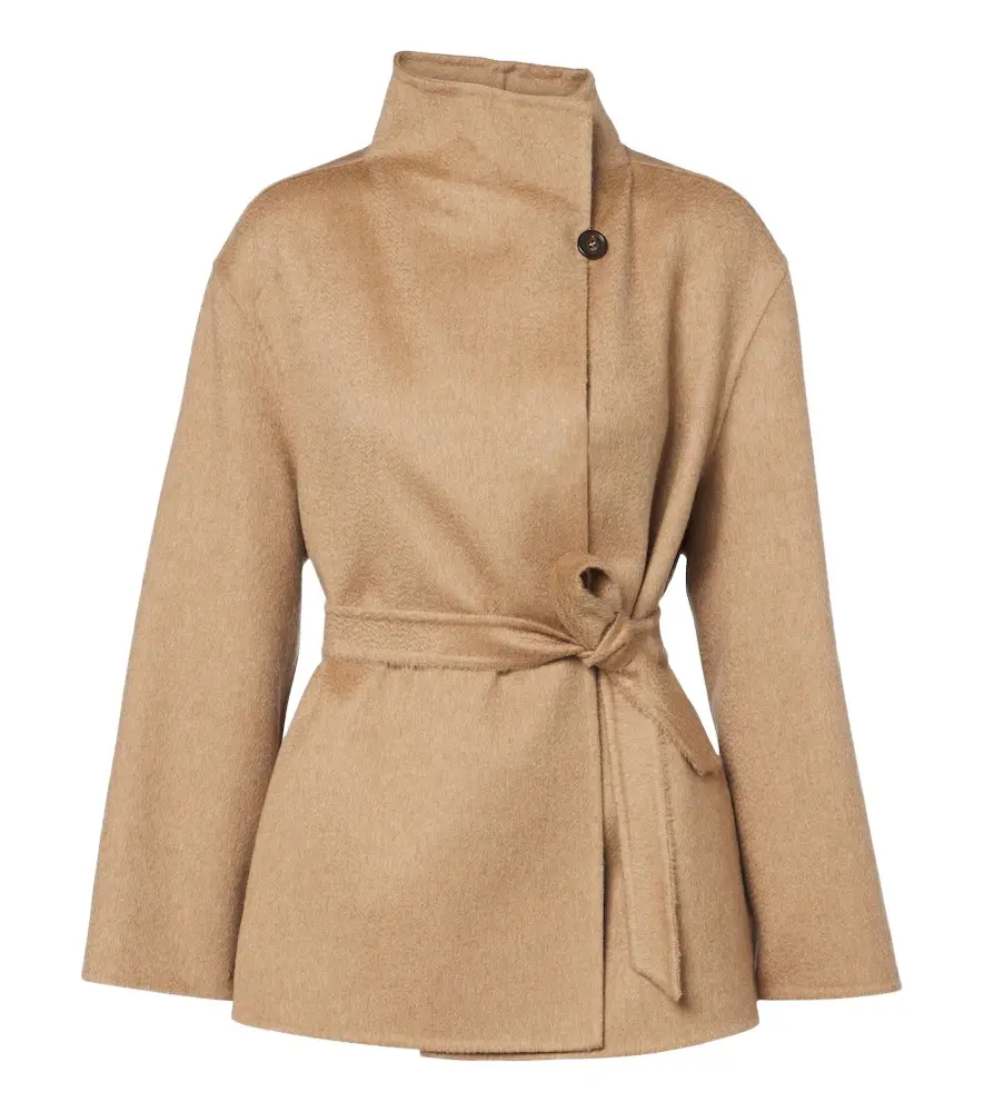 Camel hair and mohair wrap coat Camel hair and mohair wrap coat
