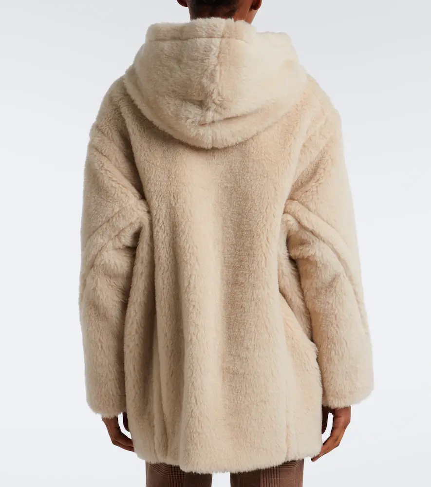 Max Mara Hooded alpaca, wool, and silk zip-up coat | Thumbnail 2