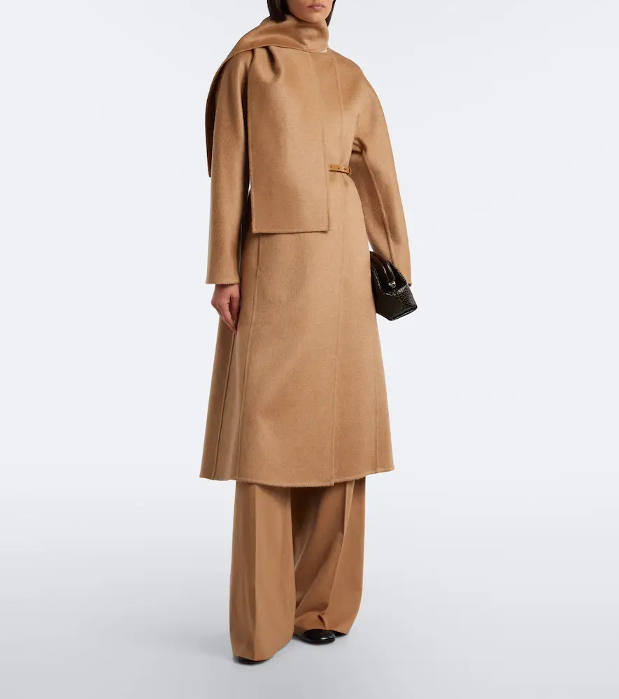 Max Mara Scarf-detail camel hair and mohair coat | Thumbnail 3 Max Mara Scarf-detail camel hair and mohair coat | Thumbnail 3