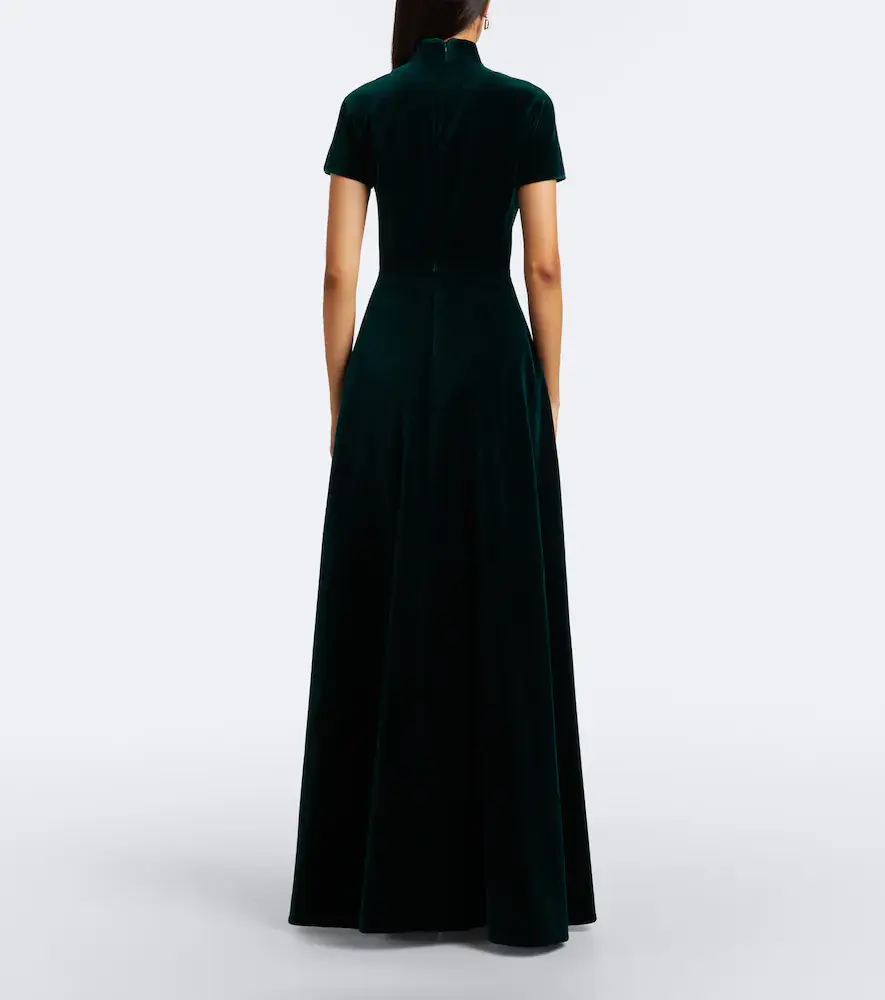 Emilia Wickstead Malinda cotton velvet gown | Thumbnail 3 Emilia Wickstead Malinda cotton velvet gown | Thumbnail 3