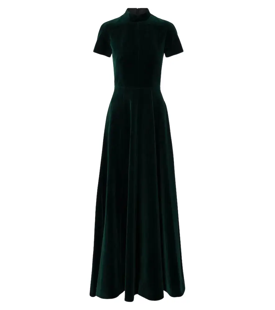 Emilia Wickstead Malinda cotton velvet gown
