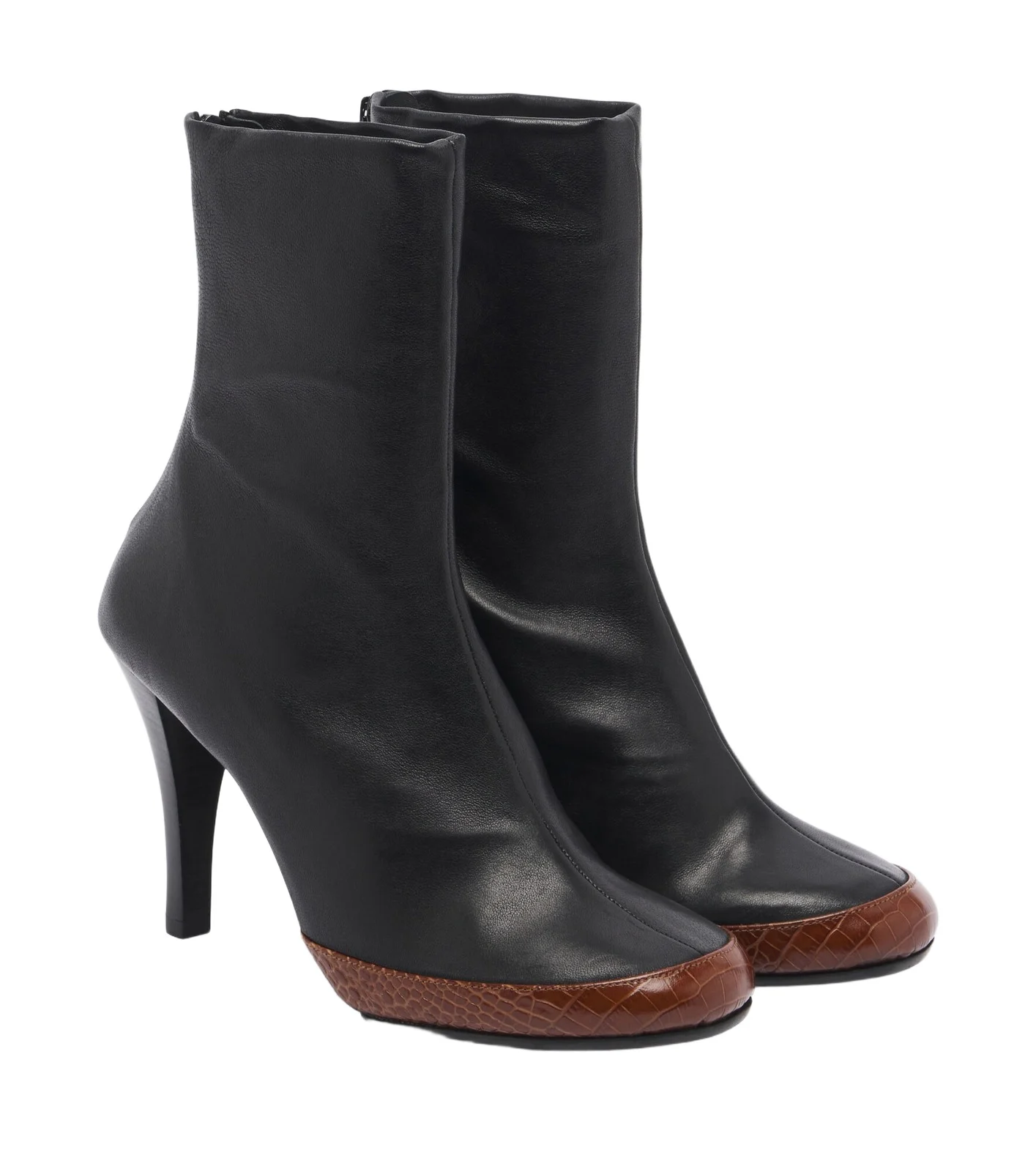 Jude Luna croc-effect leather ankle boots