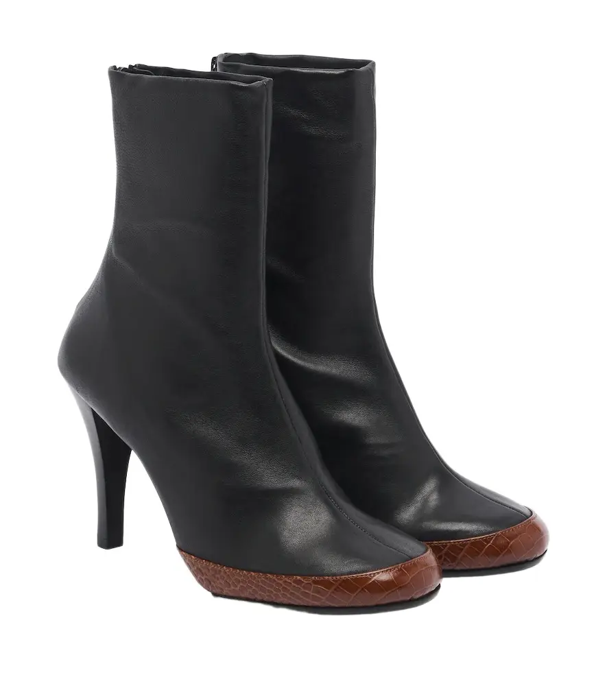Jude Luna croc-effect leather ankle boots