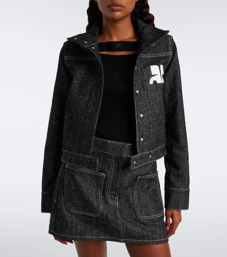 Courrèges Courrèges Logo denim tweed jacket | Thumbnail 2 Courrèges Courrèges Logo denim tweed jacket | Thumbnail 2