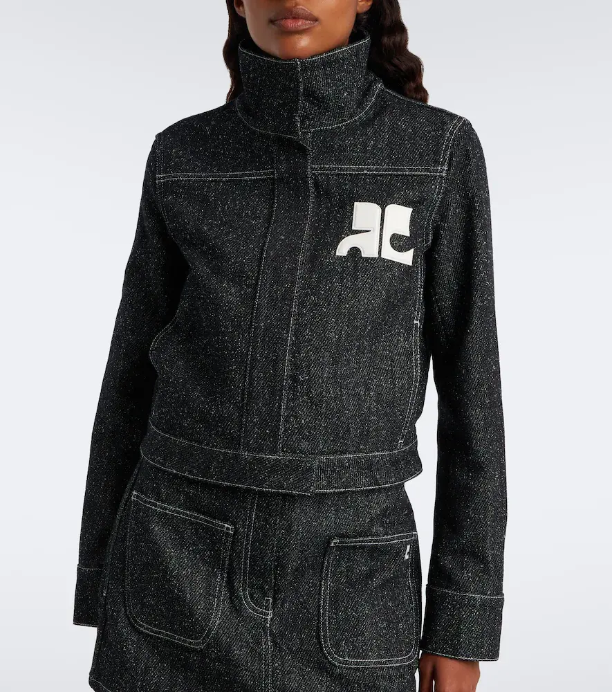 Courrèges Courrèges Logo denim tweed jacket | Thumbnail 4 Courrèges Courrèges Logo denim tweed jacket | Thumbnail 4