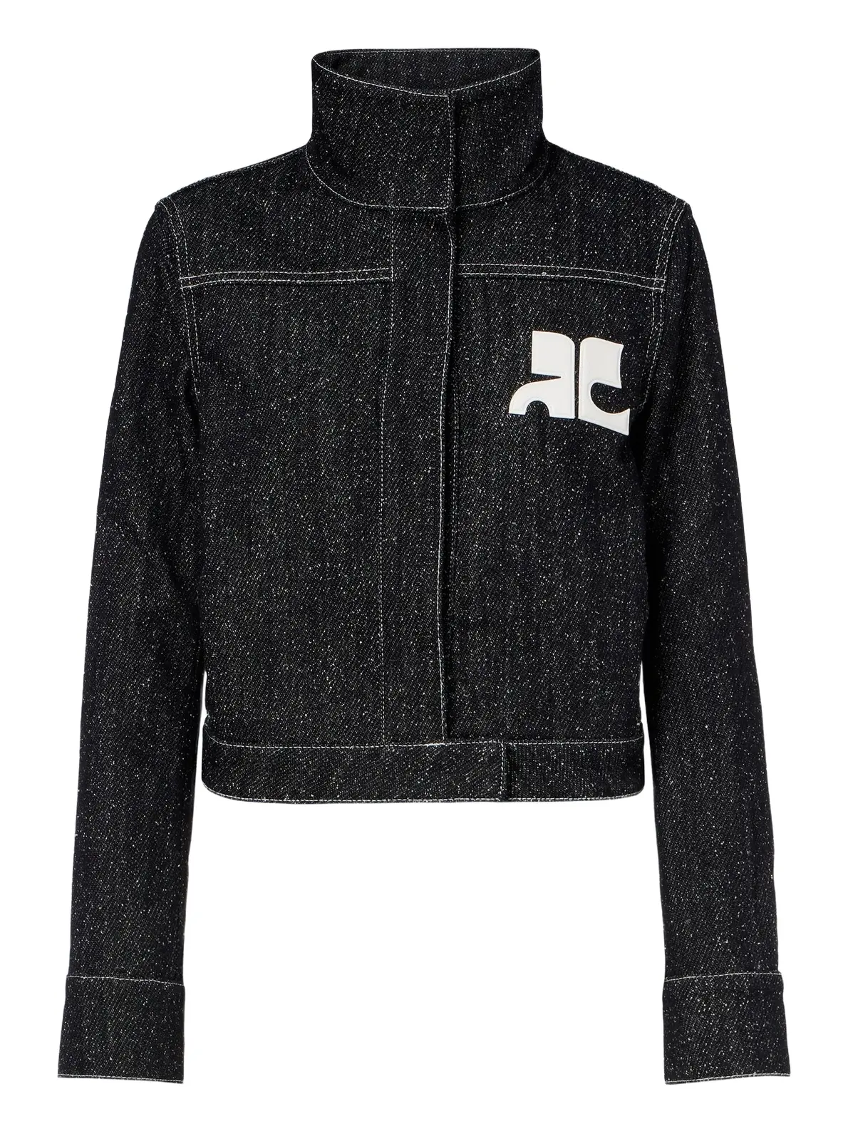 Courrèges Logo denim tweed jacket Courrèges Logo denim tweed jacket