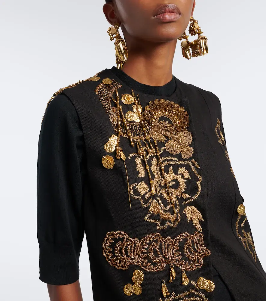 Dries Van Noten Embellished cotton vest | Thumbnail 3 Dries Van Noten Embellished cotton vest | Thumbnail 3