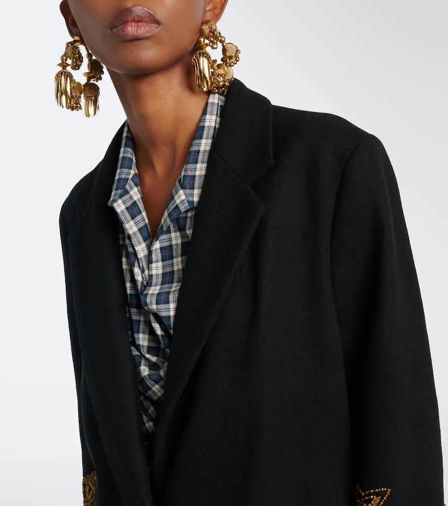 Dries Van Noten Embellished wool coat | Thumbnail 4 Dries Van Noten Embellished wool coat | Thumbnail 4
