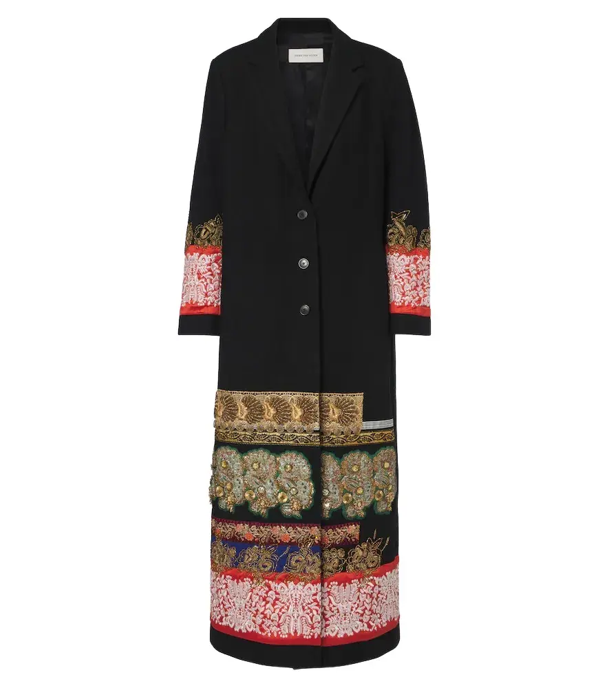 Embellished wool coat Embellished wool coat