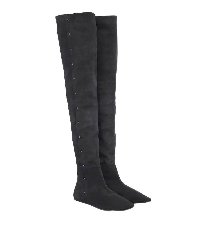 Studded suede over-the-knee boots Studded suede over-the-knee boots