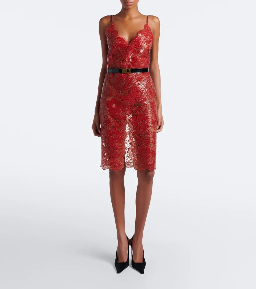 Saint Laurent Cotton-blend lace slip dress | Thumbnail 5 Saint Laurent Cotton-blend lace slip dress | Thumbnail 5
