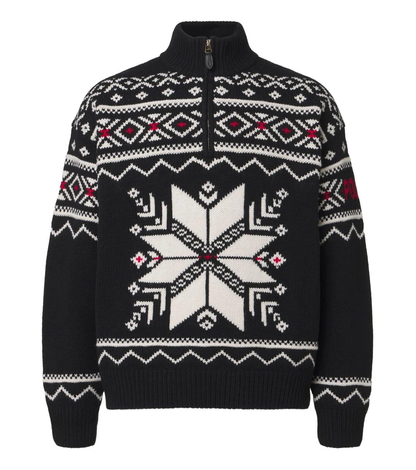 Intarsia wool half-zip sweater Intarsia wool half-zip sweater