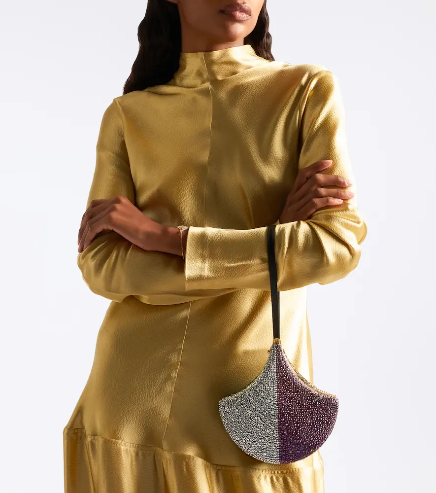 BVLGARI Ginkgo crystal-embellished clutch | Thumbnail 2 BVLGARI Ginkgo crystal-embellished clutch | Thumbnail 2
