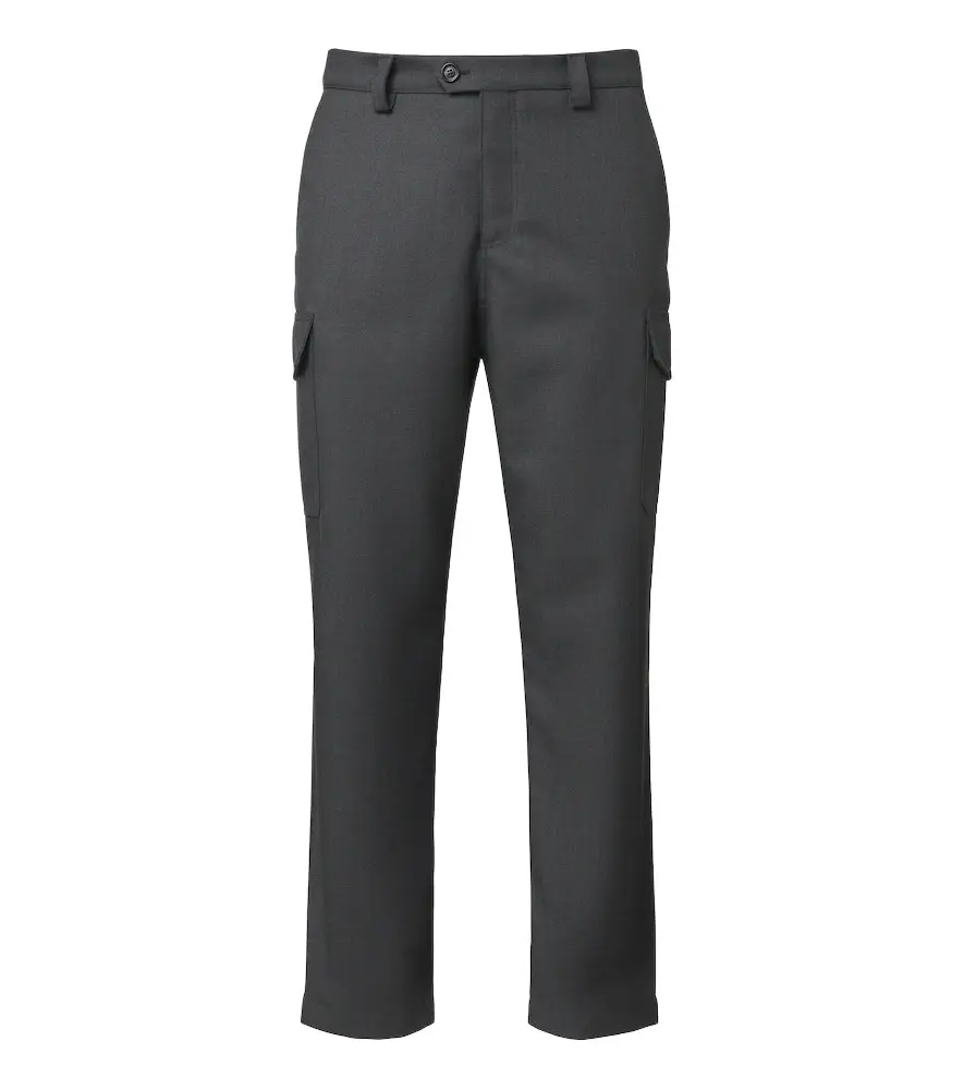 Wool straight pants
