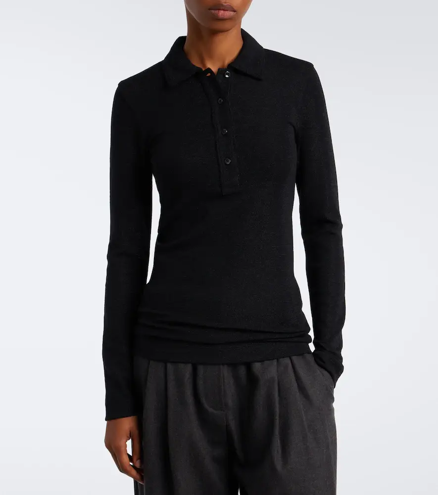 Brunello Cucinelli Wool-blend polo sweater | Thumbnail 3