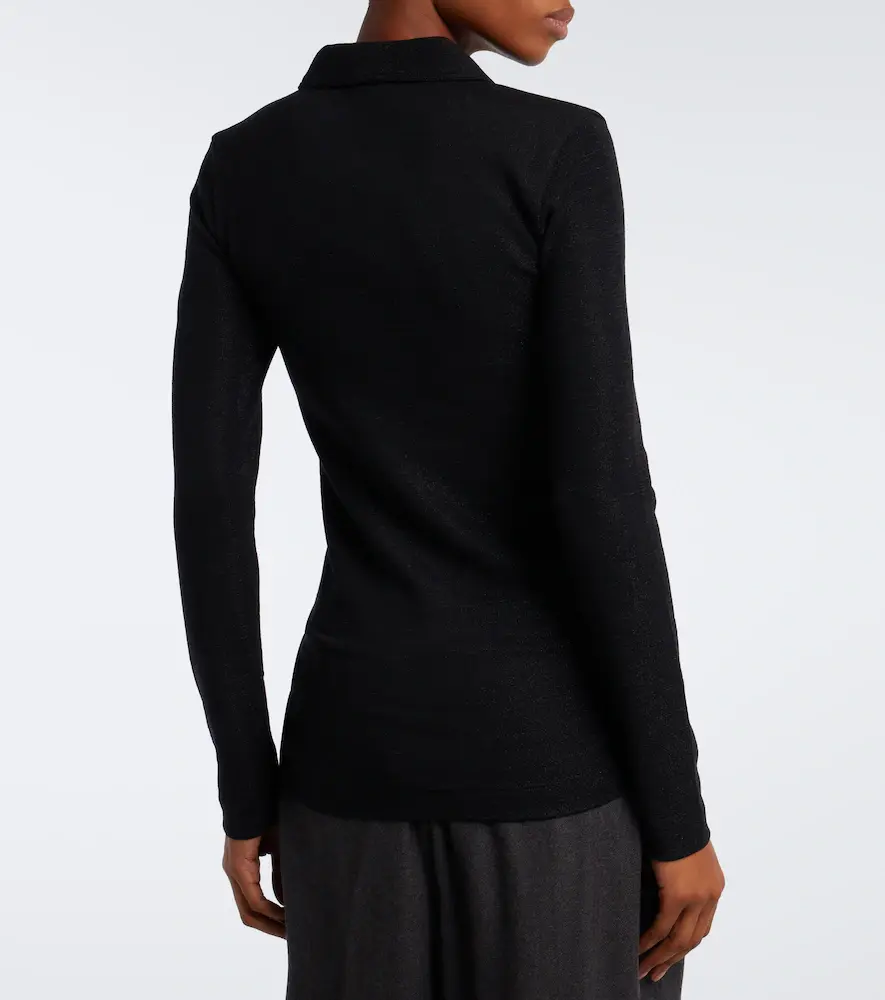 Brunello Cucinelli Wool-blend polo sweater | Thumbnail 6