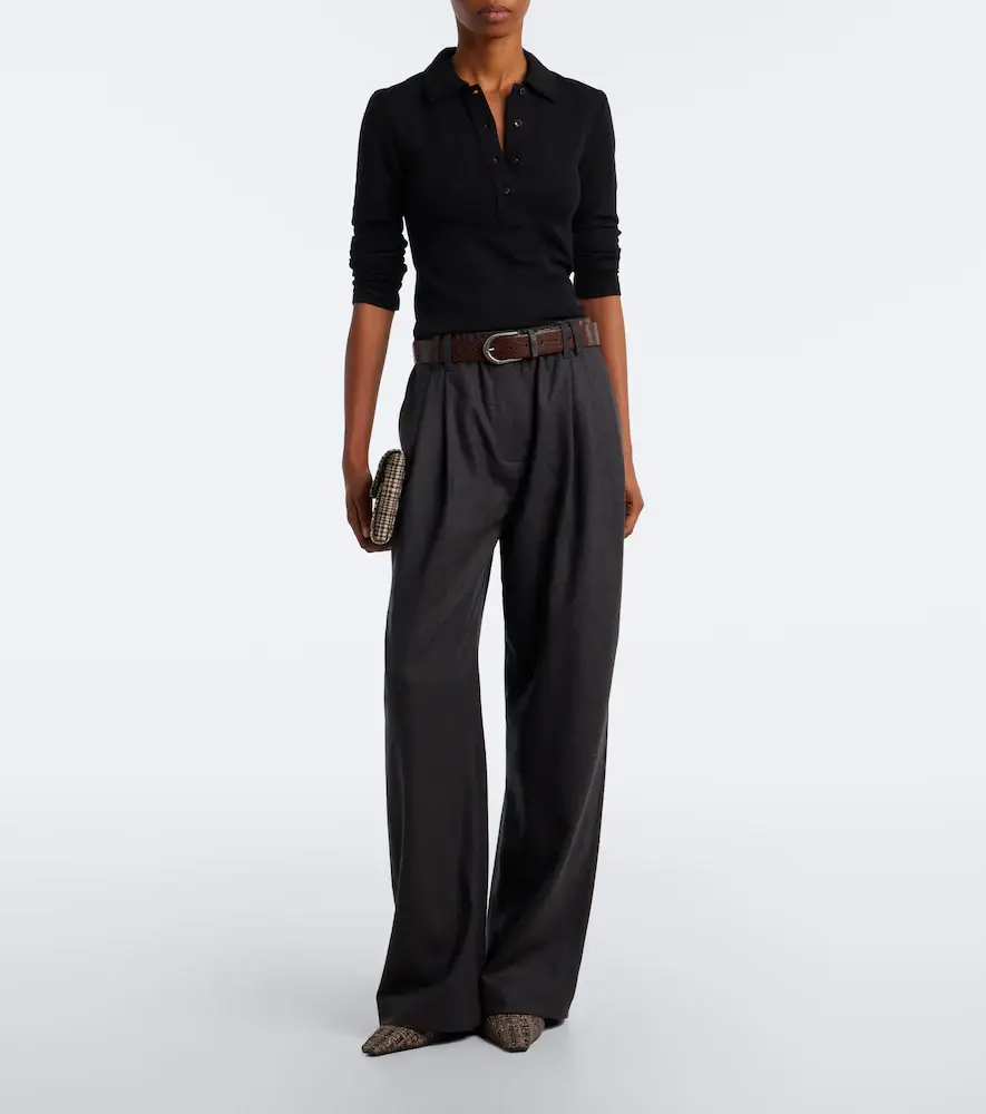 Brunello Cucinelli Wool-blend polo sweater | Thumbnail 7